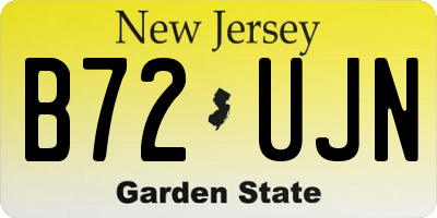 NJ license plate B72UJN