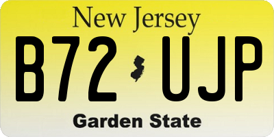 NJ license plate B72UJP