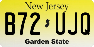 NJ license plate B72UJQ