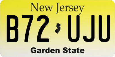 NJ license plate B72UJU