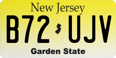 NJ license plate B72UJV