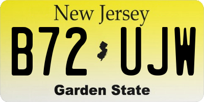 NJ license plate B72UJW