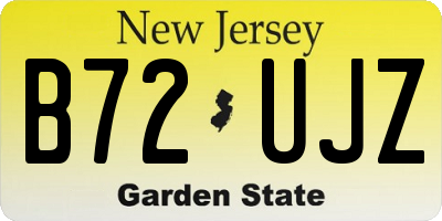 NJ license plate B72UJZ