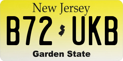 NJ license plate B72UKB