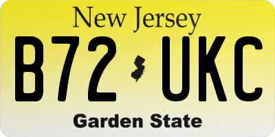NJ license plate B72UKC