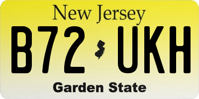 NJ license plate B72UKH