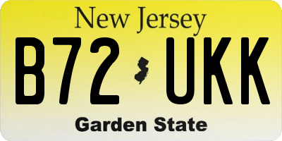NJ license plate B72UKK