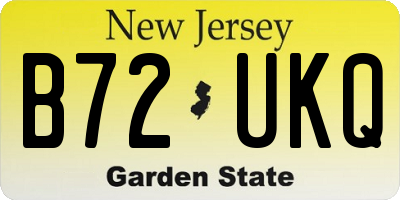 NJ license plate B72UKQ