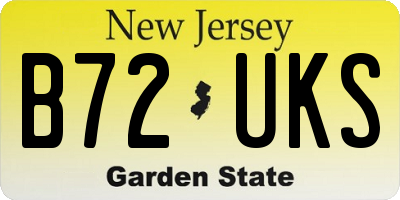 NJ license plate B72UKS