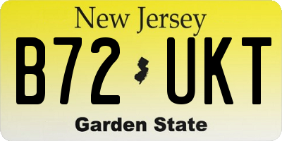 NJ license plate B72UKT