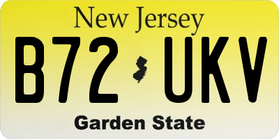 NJ license plate B72UKV