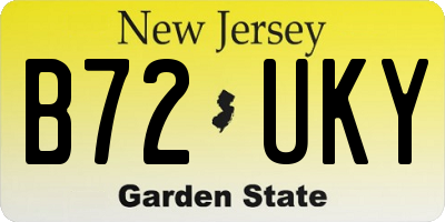 NJ license plate B72UKY