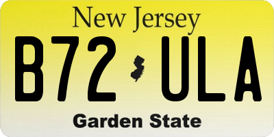NJ license plate B72ULA