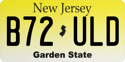 NJ license plate B72ULD