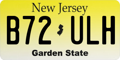 NJ license plate B72ULH