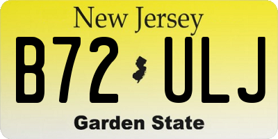 NJ license plate B72ULJ