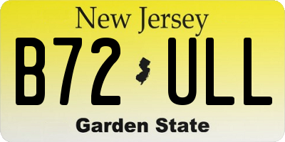 NJ license plate B72ULL