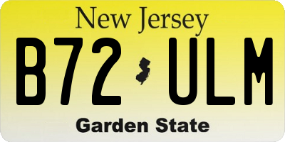 NJ license plate B72ULM