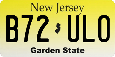 NJ license plate B72ULO