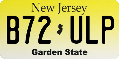 NJ license plate B72ULP