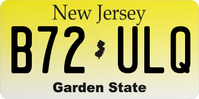 NJ license plate B72ULQ