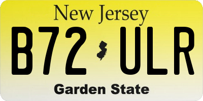 NJ license plate B72ULR