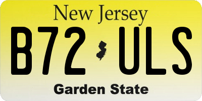 NJ license plate B72ULS