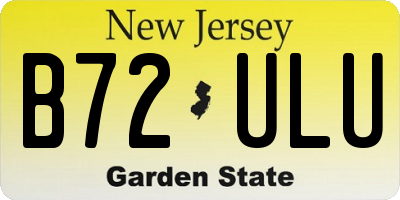 NJ license plate B72ULU