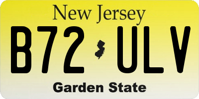 NJ license plate B72ULV