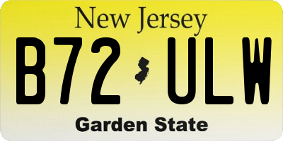 NJ license plate B72ULW