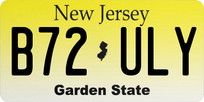 NJ license plate B72ULY