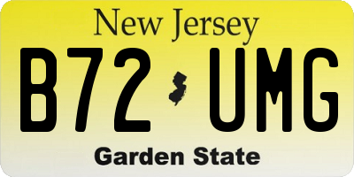NJ license plate B72UMG
