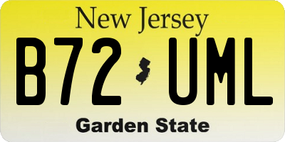 NJ license plate B72UML