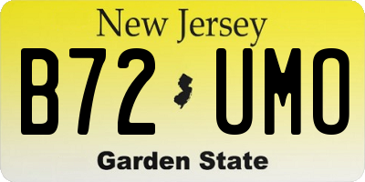 NJ license plate B72UMO
