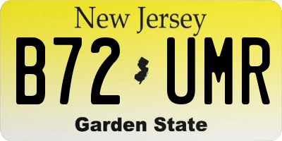 NJ license plate B72UMR