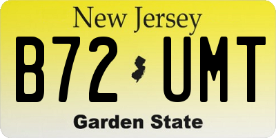 NJ license plate B72UMT