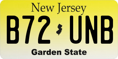 NJ license plate B72UNB