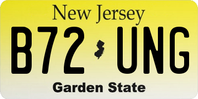NJ license plate B72UNG