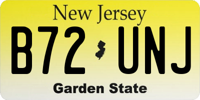 NJ license plate B72UNJ