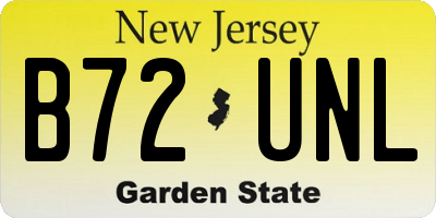 NJ license plate B72UNL