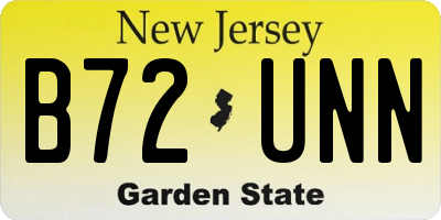 NJ license plate B72UNN