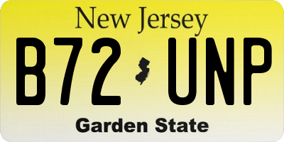 NJ license plate B72UNP