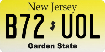 NJ license plate B72UOL