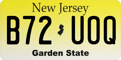 NJ license plate B72UOQ