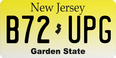 NJ license plate B72UPG