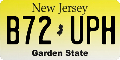 NJ license plate B72UPH