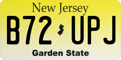 NJ license plate B72UPJ