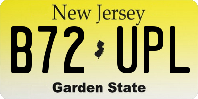 NJ license plate B72UPL