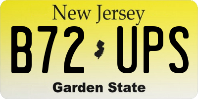 NJ license plate B72UPS