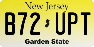 NJ license plate B72UPT